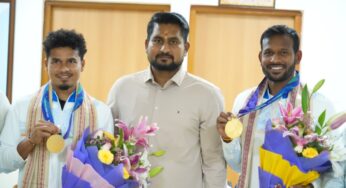 Asian Games Gold Heroes Amit Rohidas, Shilanand Lakra Felicitated in Bhubaneswar